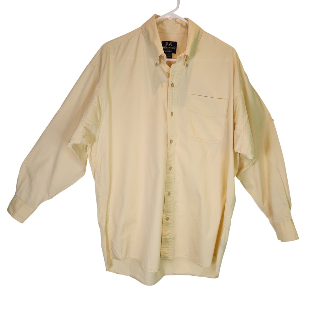 Willis & Geiger Yellow Button Down Shirt Cotton Outdoor Heritage 16.5 33